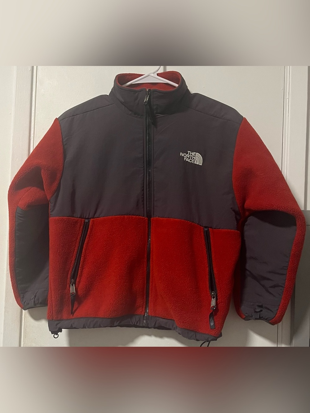The North Face Red and Dark Gray Kids Performance Fleece Jacket